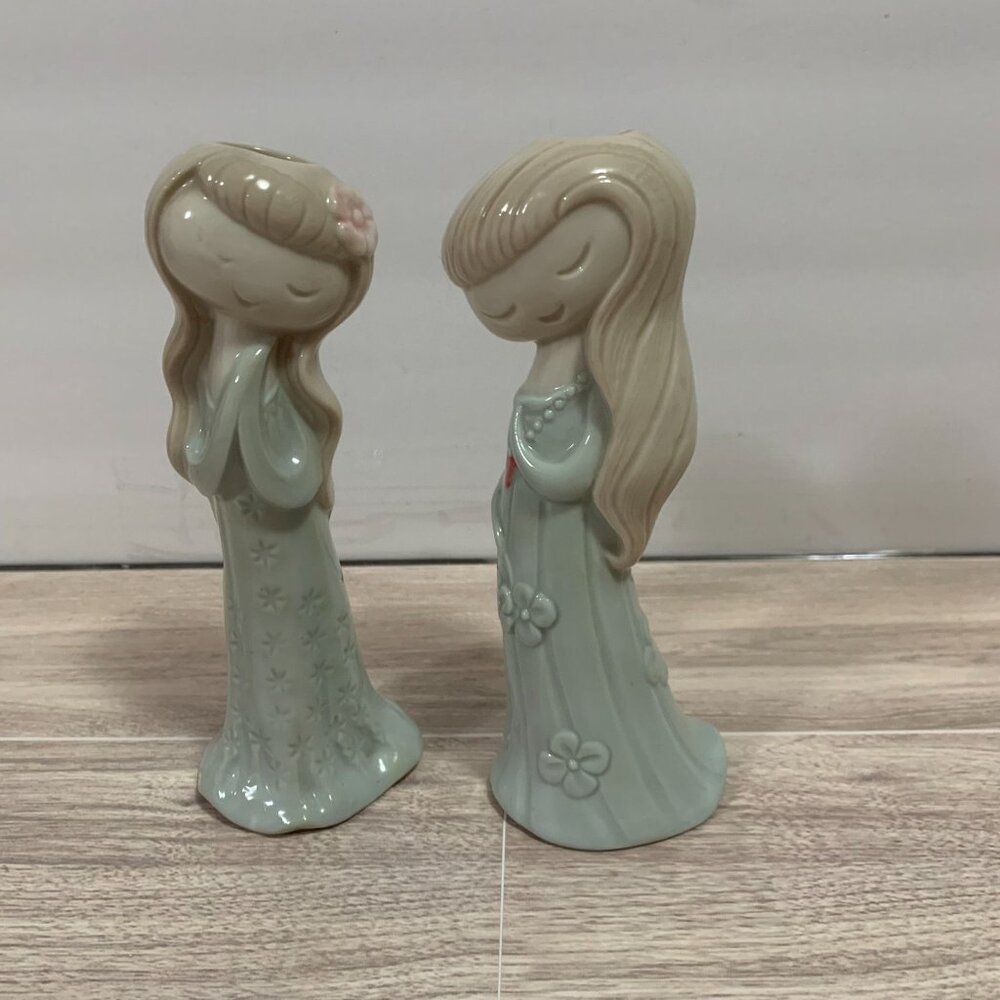 Vintage Made In Japan Cute Japanese Girls Bud Vases EUC - Picture 3 of 11